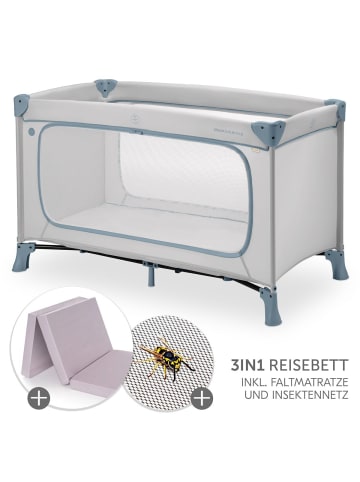 Hauck Reisebett Set Dream N Play Plus inkl. Alvi in grau,blau