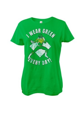 Power Rangers Shirt "I Wear Green Every Day Girly Tee" in Grün