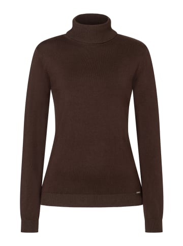 More & More figurbetonter Rollkragenpullover in espresso brown