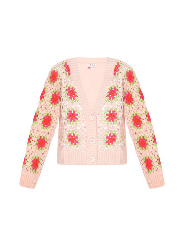 IZIA Women Cardigan in cream multicolor