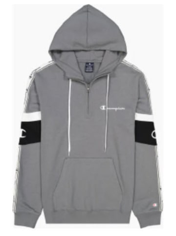 Champion Hoodie Half Zip Hooded Sweatshirt in Grau