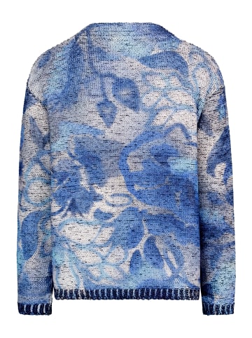 Betty Barclay Grobstrick-Pullover mit Print in Blau/Blau
