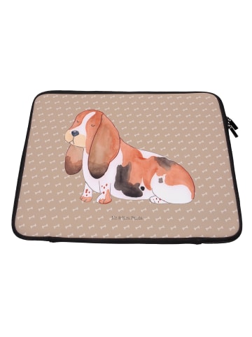 Mr. & Mrs. Panda Laptop Sleeve Hund Basset Hound ohne Spruch in Hundeglück