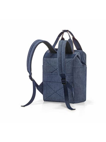 Reisenthel travelling allrounder R - Rucksack 40 cm (twist navy) in herringbone dark blue