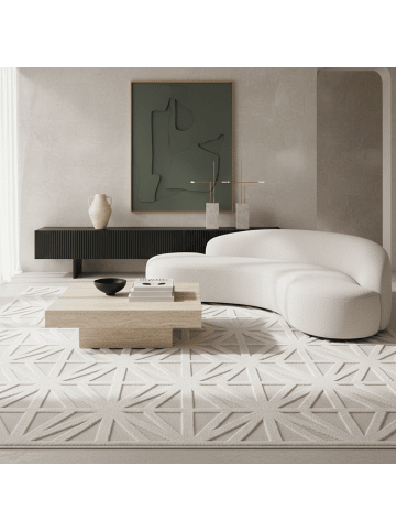 KADIMA DESIGN Teppich Outdoor Waschbar 3D ORTLER Strapazierfähig OEKO-TEX Balkon