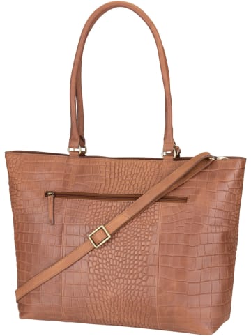 Burkely Shopper Cool Colbie Wide Tote 15,6" in Cognac