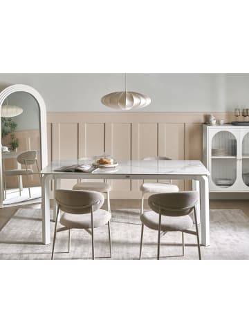 Beliani Esszimmertisch FELETTO in Weiß - (W) 90 x (H) 76 x (L) 180 cm