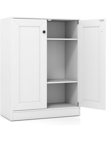 COSTWAY Badezimmerschrank 60x30x80cm in Weiß