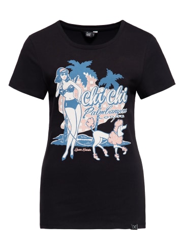 Queen Kerosin Queen Kerosin T-Shirt Chi Chi Beach Poodle in schwarz