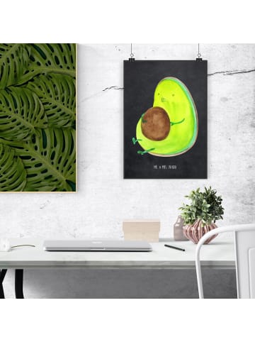 Mr. & Mrs. Panda Poster Avocado Pfeifen ohne Spruch in Kreidetafel