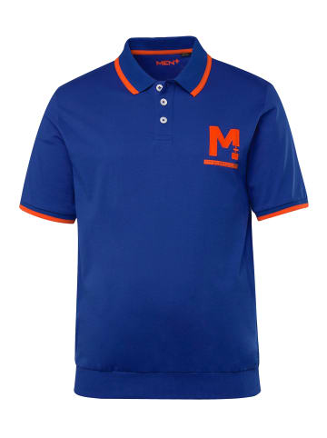 Men Plus Poloshirt in kobaltblau
