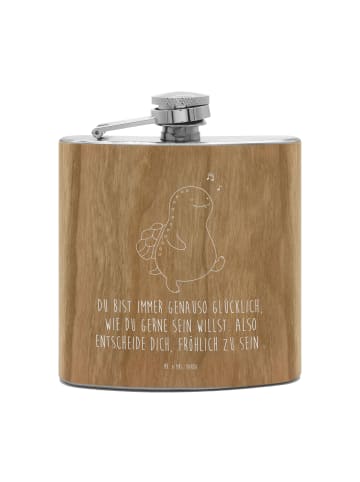 Mr. & Mrs. Panda Hip Flask Schildkröte Pfeifen mit Spruch in Braun