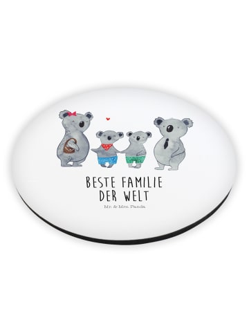 Mr. & Mrs. Panda Rund Magnet Koala Familie zwei mit Spruch in Weiß