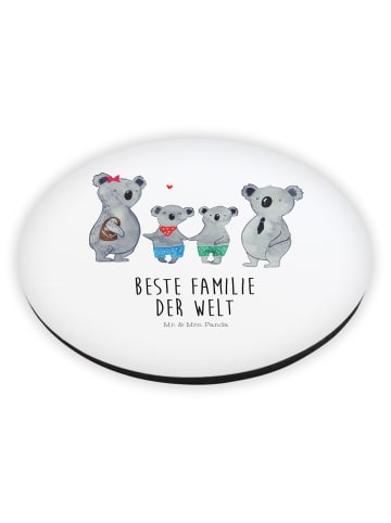 Mr. & Mrs. Panda Rund Magnet Koala Familie zwei mit Spruch in Weiß