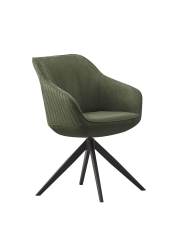 B&D Home Drehstuhl KATJA in Grün - (B)58 x (H)81 x (T)60,5 cm