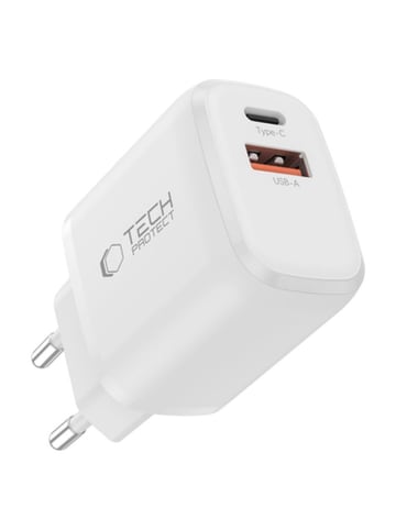 Tech Protect Tech Protect NCA45W GAN 2 Port USB-C USB-A 45W WandLadegerät