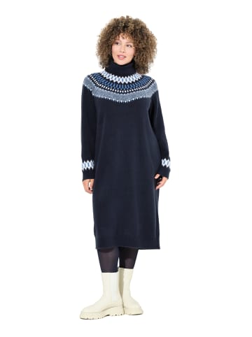 Ulla Popken Strickkleid in tintenblau