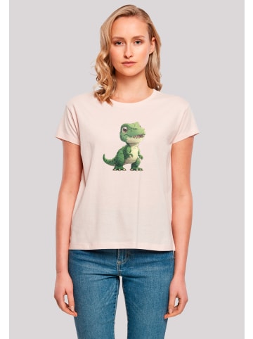 F4NT4STIC Box Tee Süßer grüner Dino in pink
