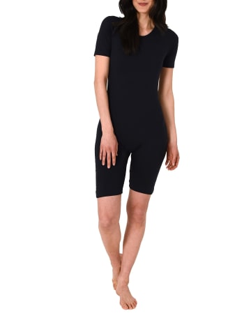NORMANN Pflegebody kurzarm diagonalem Reißverschluss - 65760 in navy