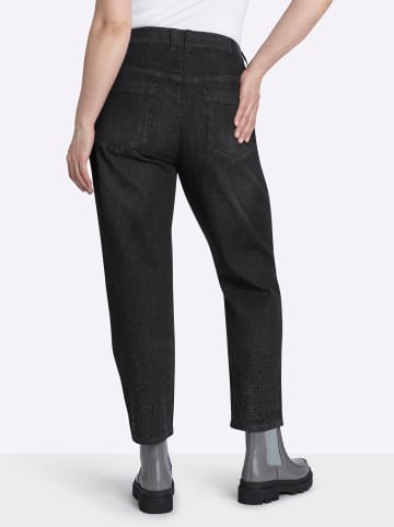 sheego Jeans in black denim