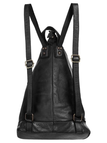 Samantha Look Rucksack echt Leder in schwarz