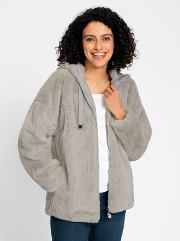 WITT WEIDEN Fellimitat-Jacke in hellgrau