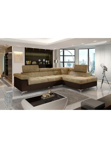 MF Design Eduardo Recamiere Rechts in Beige -  (L) 202 x (B) 275 x (H) 88 cm