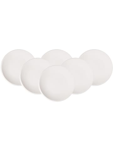 Villeroy & Boch 6er Set Speiseteller NewMoon in Weiß ø 27 cm in weiß