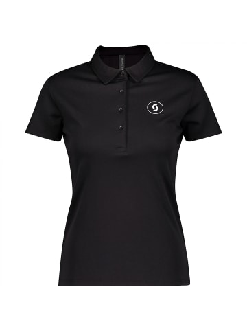 SCOTT W 10 CASUAL S/SL POLO in Schwarz
