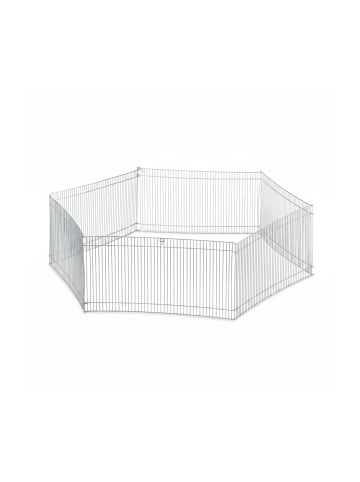relaxdays Freilaufgehege Kleintiere in Silber - (H) 27 cm