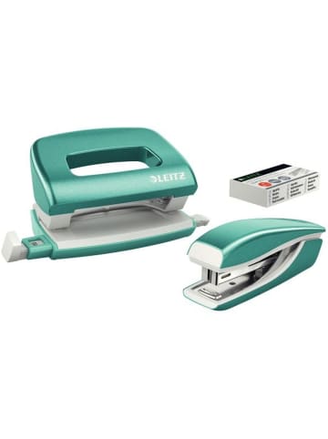 Leitz Schreibtisch-Set Nexxt Wow Heftgerät+Locher eisblau