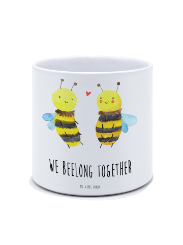 Mr. & Mrs. Panda Pflanztopf Groß Biene Verliebt mit Spruch in Weiß