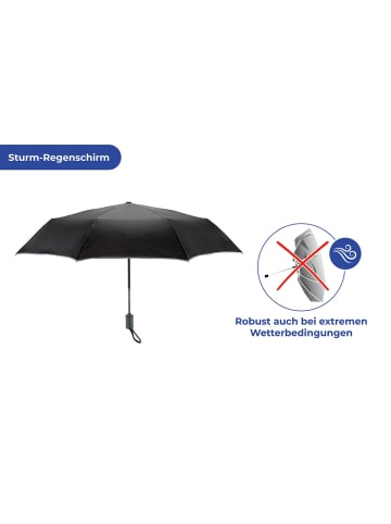 Maximex Sturm-Regenschirm REFLEKTA, Sturm-Regenschirm Mod. Reflekta in Schwarz