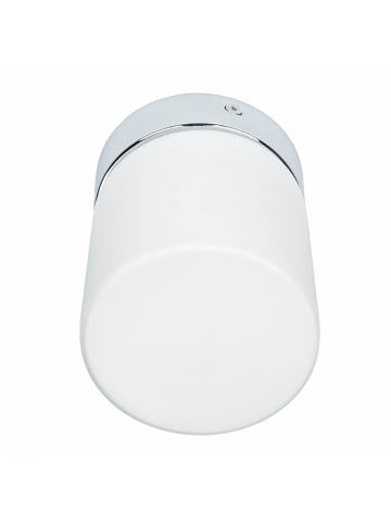 Licht-Erlebnisse Deckenlampe Ø 10 x (H)13 cm in Chrom Weiß