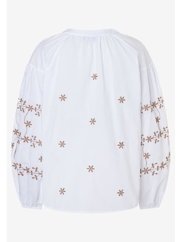 More & More Bluse in weiß braun - 0001