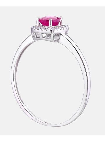 Diamant L'éternel Ring aus 375 Weißgold mit Diamant mit Rubin