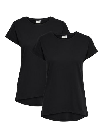 JACQUELINE de YONG T-Shirt 2-er Stück Pack Kurzarm Basic Blusen Set in Schwarz-2