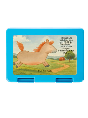 Mr. & Mrs. Panda Rundungerbrotdose Pferd Springen Design mit Spruch in Weiß