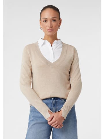 comma Strickpullover in 82W2_sandfarben