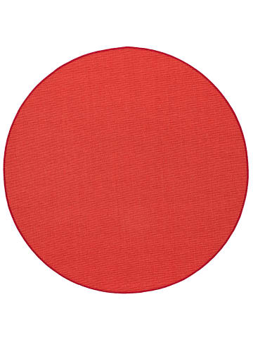 Snapstyle Sisal Natur Teppich Rund in Rot