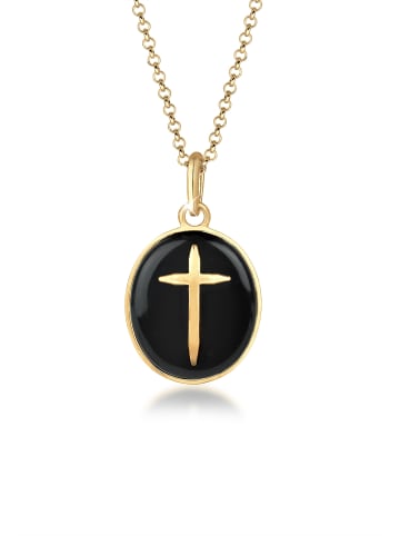 Elli Halskette 925 Sterling Silber Kreuz in Gold