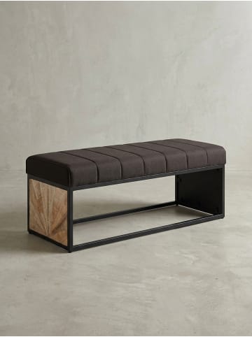 KADIMA DESIGN Sitzbank Stoff 105x40x40 cm Flur Polsterbank mit Metallgestell