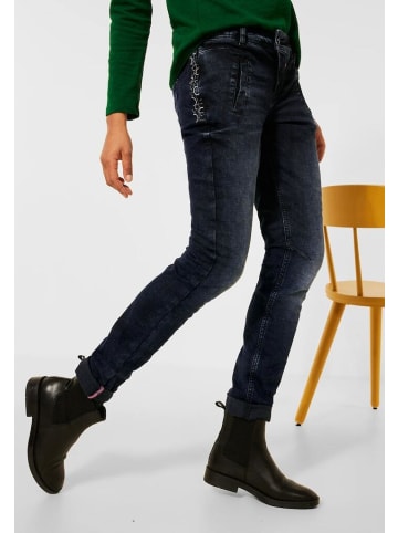 Street One Jeans in blue black random wash