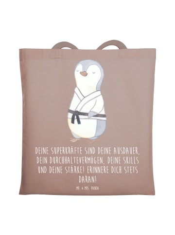 Mr. & Mrs. Panda Tote Bag Sportliche Wettkämpfe Superkräfte mit ... in Braun Pastell