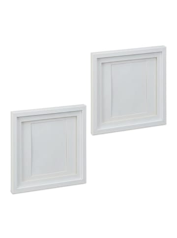 2 x Bilderrahmen in Weiß - 25 x 25 cm