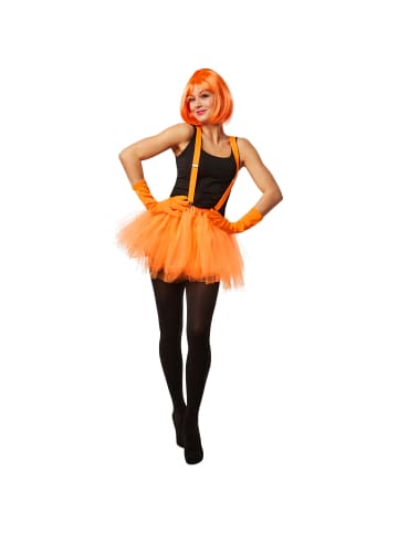 tectake Tutu mit Gummizug und Satinunterrock, orange