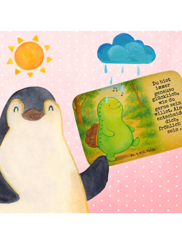 Mr. & Mrs. Panda Badematte Schildkröte Pfeifen Design mit Spruch in Weiß