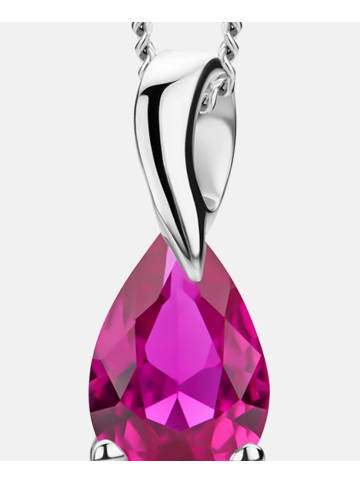 Diamant L'éternel Halskette mit Anhänger aus 585 Weißgold mit Rubin