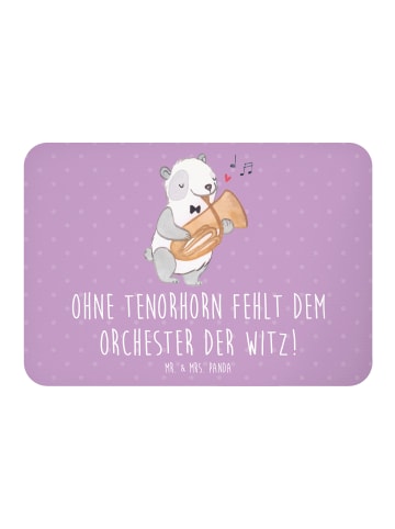 Mr. & Mrs. Panda Kühlschrankmagnet Tenorhorn Witz mit Spruch in Lavendeltraum