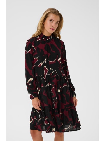 Kaffe Kleid KAlinda Loose fit in Windsor Wine/Black Flower